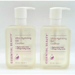 2-Pack Essential Beauty Ultra-Hydrating Gel Hyaluronic Cleanser 8 oz ea.